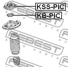 Опора амортизатора переднего FEBEST KSSPIC