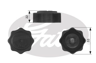 Крышка бачка расширительного GATES RC229