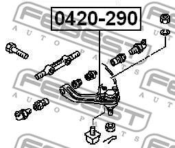 Опора шаровая переднего верхнего рычага FEBEST 0420290