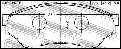 Колодки тормозные передние FEBEST 0401H77F
