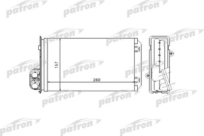 Радиатор отопителя PATRON PRS2069