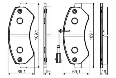 Колодки тормозные дисковые передние BOSCH 0986495095