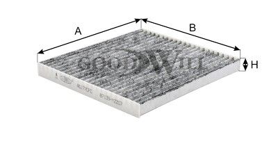 Фильтр салона угольный BIG FILTER GB9830C