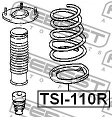 Проставка пружины задней нижняя FEBEST TSI110R