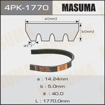 Ремень поликлиновой Masuma 4PK1770