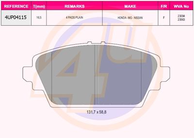 Колодки тормозные дисковые передние TATSUMI TCA1094