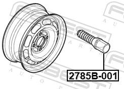 Болт колесный FEBEST 2785B001