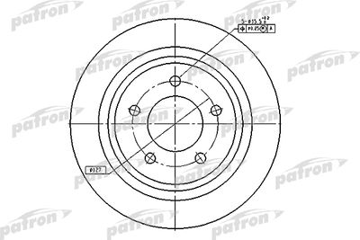 Диск тормозной задний PATRON PBD7002
