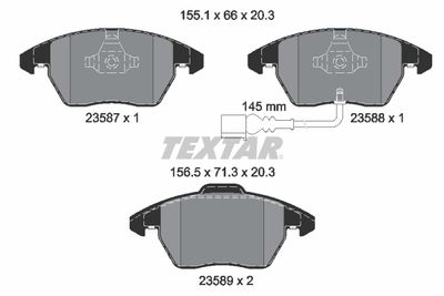 Колодки тормозные дисковые передние TEXTAR 2358701
