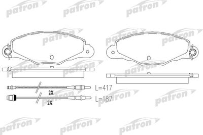 Колодки тормозные дисковые передние PATRON PBP1114