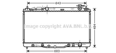 Радиатор системы охлаждения AVA TO2464