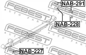 Втулка рессоры FEBEST NAB228