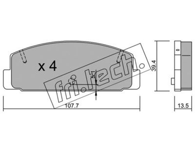 Комплект колодок для дискового тормоза TRUSTING 3110