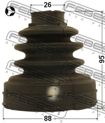 Пыльник ШРУС внутреннего комплект FEBEST 2115CA220LHT