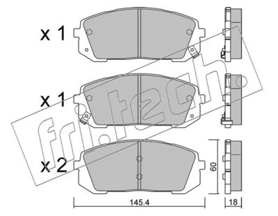 Комплект колодок для дискового тормоза TRUSTING 12980