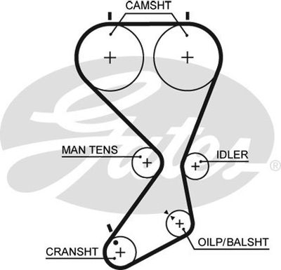 Комплект ремня ГРМ GATES K025556XS