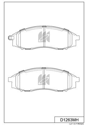 Колодки тормозные дисковые передние MK KASHIYAMA D1263MH