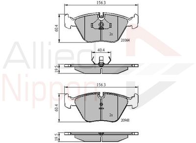 Колодки тормозные дисковые передние ALLIED NIPPON ADB0358