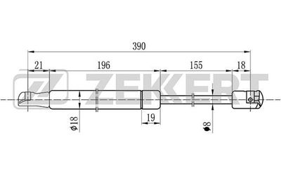 Амортизатор капота LYNXauto GS1372