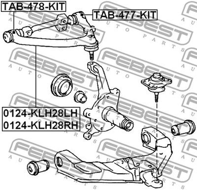 Рычаг передний правый верхний FEBEST 0124KLH28RH