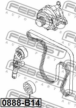Ролик обводной FEBEST 0888B14