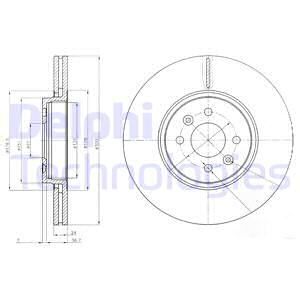 Диск тормозной передний DELPHI BG3929