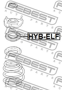 Подшипник передней опоры амортизатора FEBEST HYBELF