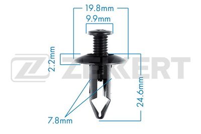 Клипса крепежная Zekkert BE1426