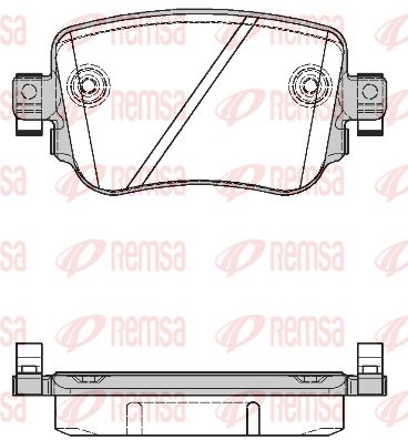 Колодки тормозные дисковые REMSA 154908