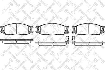 Колодки тормозные дисковые передние STELLOX 001080SX
