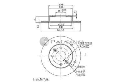 Диск тормозной TRUSTING DF030
