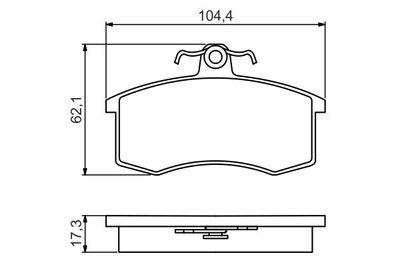 Колодки тормозные дисковые передние BOSCH 0986495214
