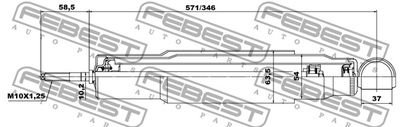 Амортизатор задний FEBEST 04655699R