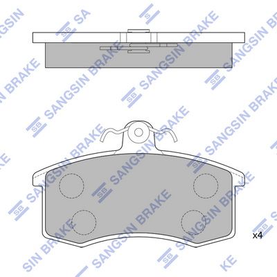 Колодки тормозные передние SANGSIN SP1165
