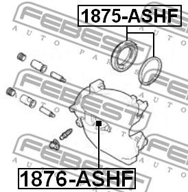Ремкомплект суппорта переднего FEBEST 1875ASHF