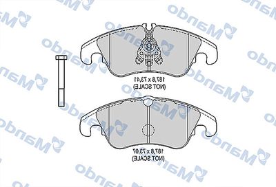 Колодки тормозные дисковые Mando MBF015388
