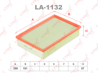 Фильтр воздушный LYNXauto LA1132