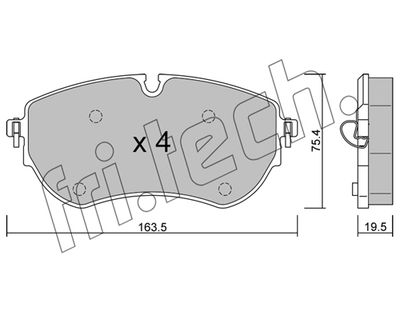 Комплект колодок для дискового тормоза TRUSTING 11720