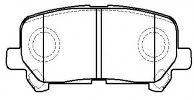 Колодки тормозные дисковые задние HSB HP9996