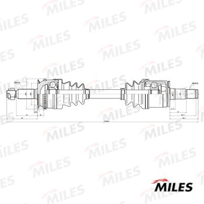 Привод в сборе левый Miles GC01166