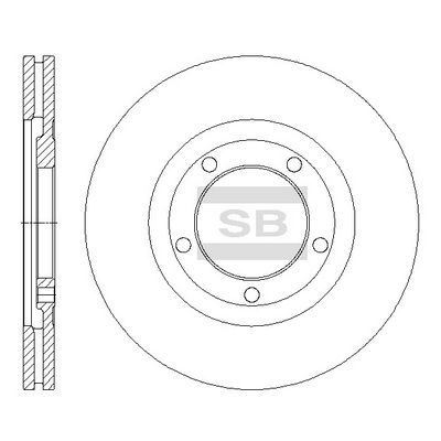 Диск тормозной передний SANGSIN SD2055