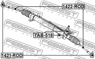 Тяга рулевая FEBEST 1422ROD