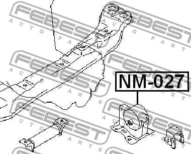 Подушка двигателя левая FEBEST NM027