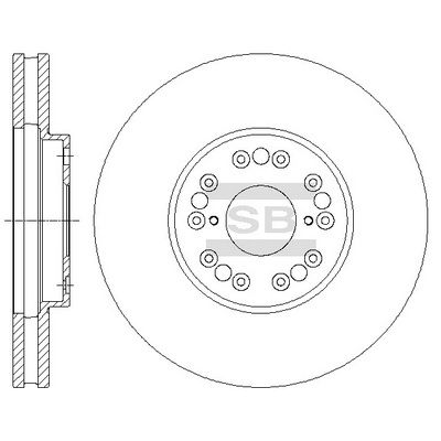 Диск тормозной передний SANGSIN SD4040