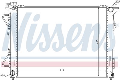 Радиатор системы охлаждения NISSENS 67508