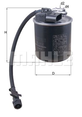 Фильтр топливный MAHLE KL912