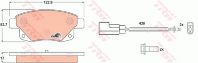 Комплект колодок для дискового тормоза TRW GDB1725