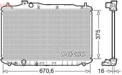 Радиатор системы охлаждения DENSO DRM40105
