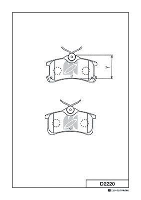 Колодки тормозные дисковые MK KASHIYAMA D2220