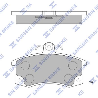 Колодки тормозные дисковые SANGSIN SP1181